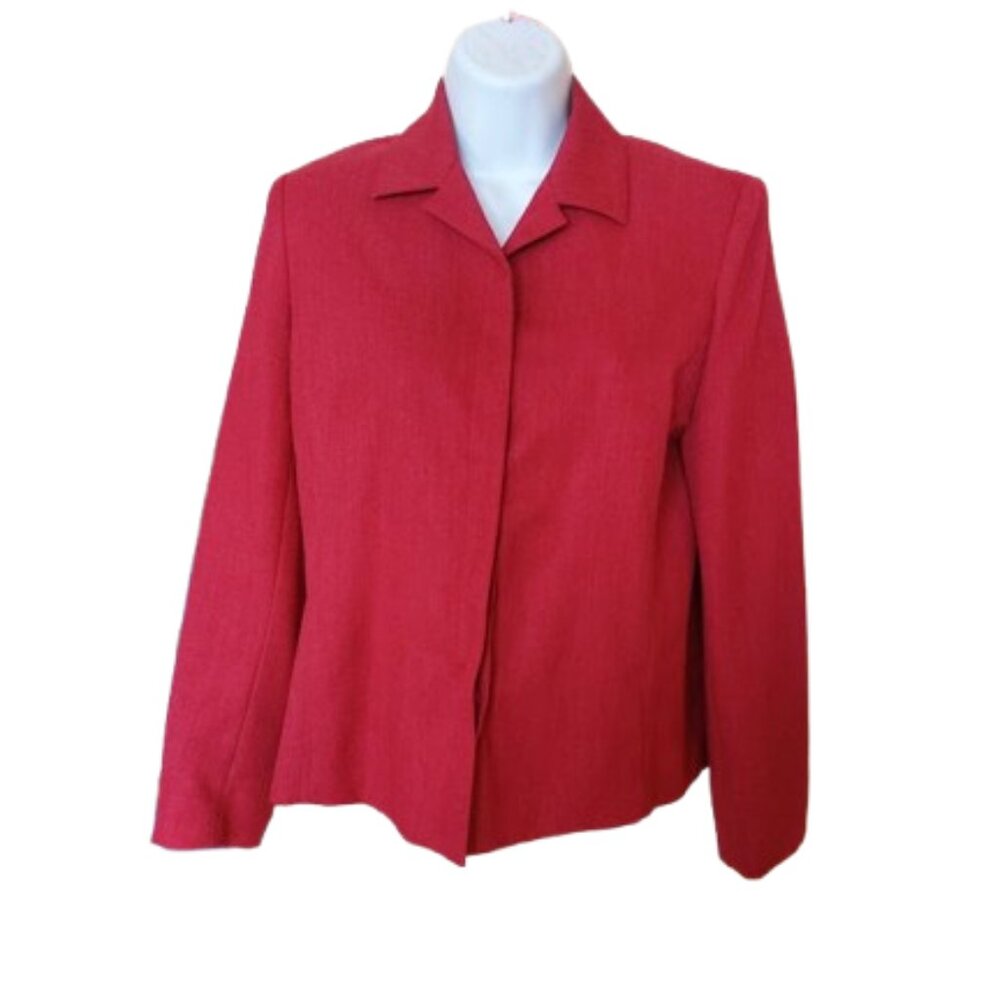 Red Blazer Jacket Size 4 Petite
